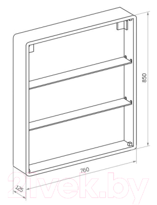 Шкаф с зеркалом для ванной Континент Eltoro Black Led 76x85