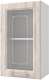 Миниатюра изображения товара Шкаф навесной для кухни Горизонт Мебель Классик 40 Витрина (рустик серый)