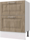 Миниатюра изображения товара Шкаф-стол кухонный Горизонт Мебель Классик 60 2 ящика (рустик натур)