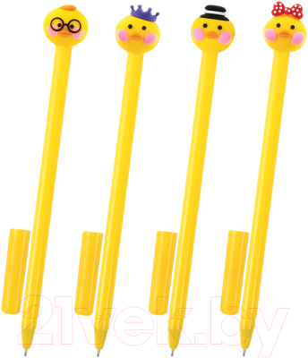 Изображение товара Ручка шариковая Юнландия Цыпленок / 143808 (ассорти, 0.7мм синий)