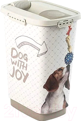 Емкость для хранения корма Rotho Cody Dog with Joy / 4001910535 (белый)