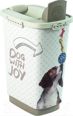 Емкость для хранения корма Rotho Cody Dog with Joy / 4001910535 (белый)