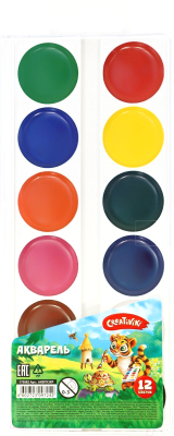 Изображение товара Акварельные краски Creativiki АКВП 12КР (12цв)