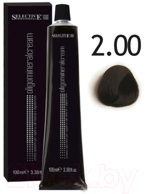 Крем-краска для волос Selective Professional Oligomineral Cream 2.00 / 86002 (100мл, брюнет)