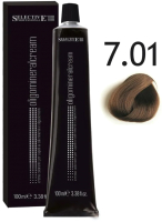 Крем-краска для волос Selective Professional Oligomineral Cream 7.01 / 86701 (100мл, блондин пепельный ) - 