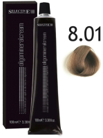 Крем-краска для волос Selective Professional Oligomineral Cream 8.01 / 86801  (100мл, светлый блондин пепельный ) - 