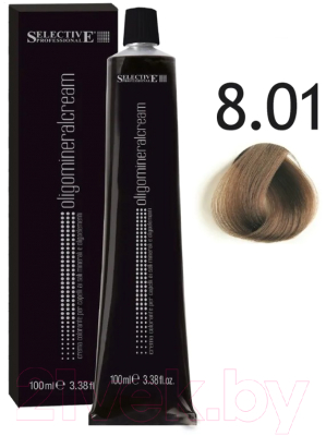 Крем-краска для волос Selective Professional Oligomineral Cream 8.01 / 86801  (100мл, светлый блондин пепельный )