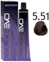 Крем-краска для волос Selective Professional Colorevo 5.51 / 84551 (100мл, светло-каштановый венге) - 