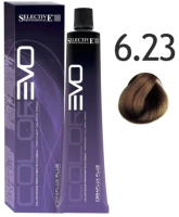 Крем-краска для волос Selective Professional Colorevo 6.23 / 84623 (100мл, темный блондин бежево-золотистый ) - 