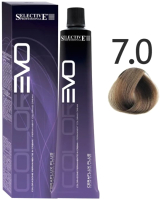 Крем-краска для волос Selective Professional Colorevo 7.0 / 84007  (100мл, блондин) - 