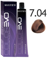 Крем-краска для волос Selective Professional Colorevo 7.04 / 84704 (100мл, блондин табак) - 