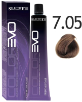 Крем-краска для волос Selective Professional Colorevo 7.05 / 84705 (100мл, блондин фундук) - 