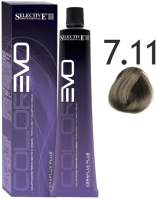 Крем-краска для волос Selective Professional Colorevo 7.11 / 84711 (100мл, блондин пепельный интенсивный ) - 