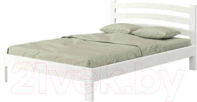 Полуторная кровать Мебельград Венера 140x200 (белый фактурный)