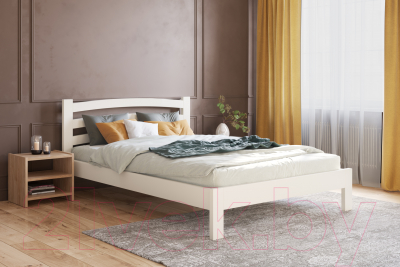 Двуспальная кровать Мебельград Венера 160x200 (ясень жемчужный)