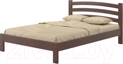 Двуспальная кровать Мебельград Венера 180x200 (темный орех)