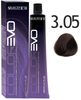 Крем-краска для волос Selective Professional Colorevo 3.05 / 84305 (100мл, темно-каштановый какао) - 