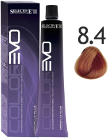 Крем-краска для волос Selective Professional Colorevo 8.4 / 84084 (100мл, светлый блондин медный) - 