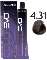 Крем-краска для волос Selective Professional Colorevo 4.31 / 84431 (100мл, каштановый можжевельник) - 
