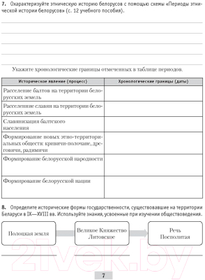 Рабочая тетрадь Аверсэв История Беларуси. 10 класс. 2022 (Кудрявцева С.А. и др.)