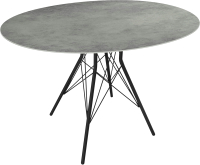 Обеденный стол Sheffilton SHT-TU2-1/TT21-6 100/75 керамика (черный муар/гранитно-серый) - 