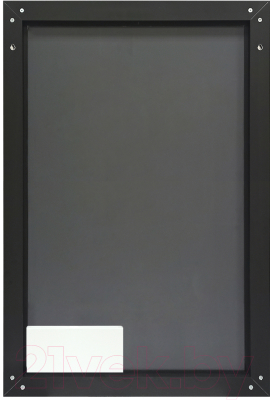 Зеркало Континент Frame Led Black 70x100 (с часами)