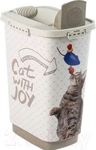 Емкость для хранения корма Rotho Cody Cat with Joy / 4001910534 (белый)