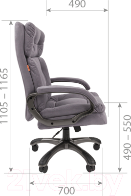 Кресло офисное Chairman 442 (ткань T-53 серый)