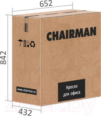 Кресло офисное Chairman 442 (ткань T-53 серый)