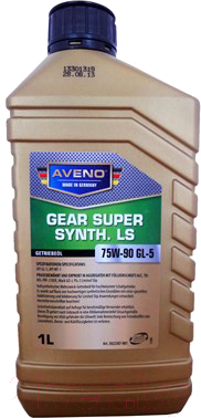 Трансмиссионное масло Aveno Gear Super Synth 75W90 GL5 / 0002-000205-001 (1л)