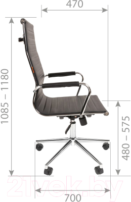 Кресло офисное Chairman 755 (экопремиум коричневый)