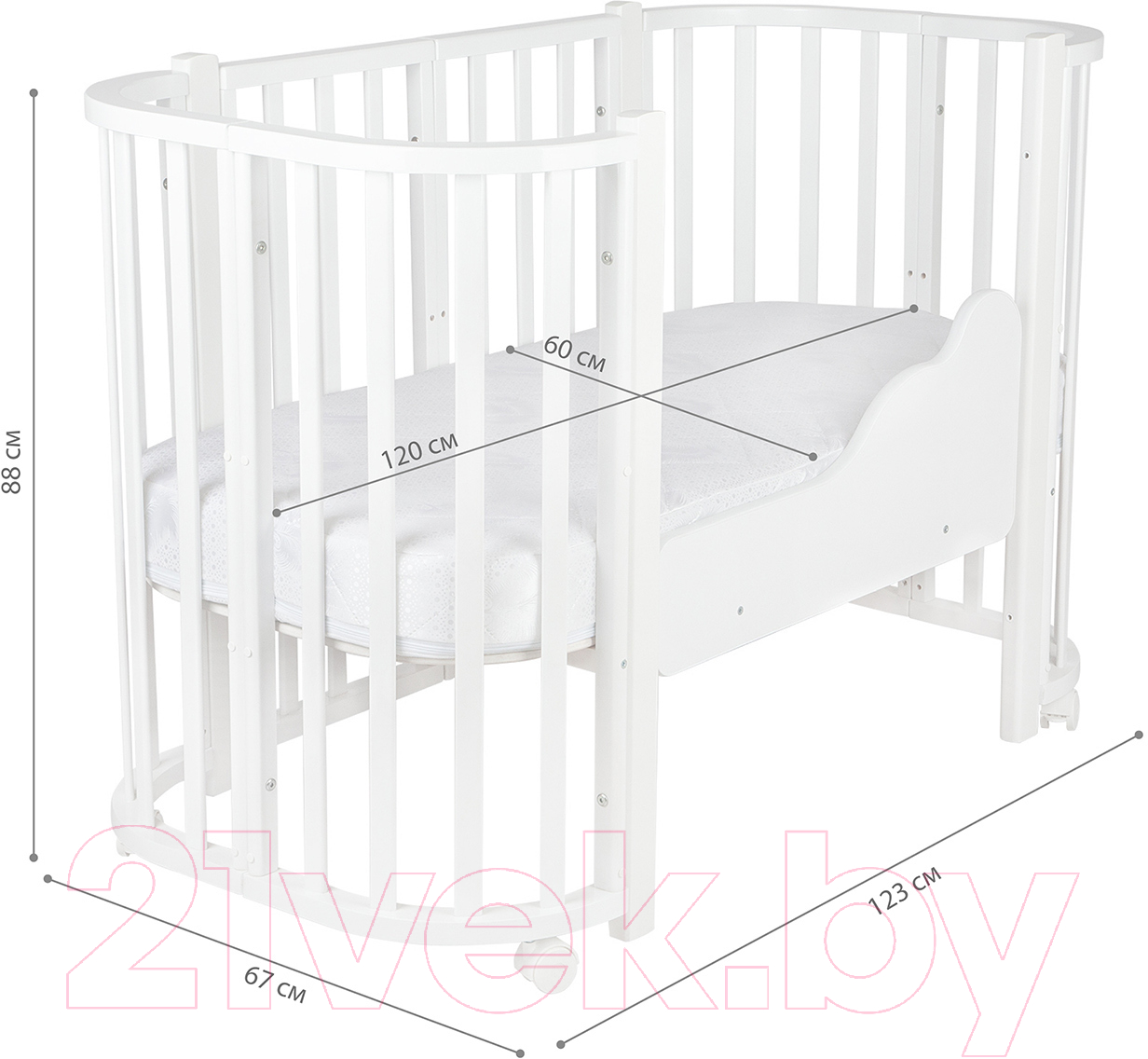 Детская кроватка INDIGO Baby Lux 3 в 1