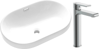 

Умывальник со смесителем Invena, Nike CE-28-060-W + Brasko 63024