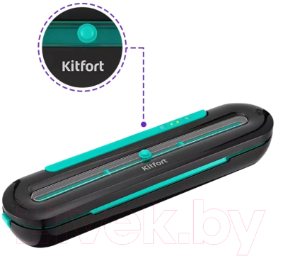 Вакуумный упаковщик Kitfort KT-1522-3 (черный/бирюзовый)