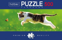 

Пазл Hatber, Premium Панорама-Котенок с бабочкой / 500ПЗ2_27030