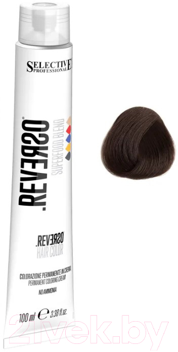 Крем-краска для волос Selective Professional Reverso Superfood 3.0 / 89003 (100мл, темно-каштановый)