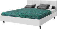 Двуспальная кровать Мебель-КМК 1600 Наоми 3 0888.6 (белый/белый глянец) - 