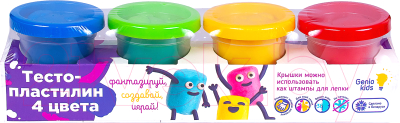 Изображение товара Набор для лепки Genio Kids Тесто-пластилин / TA1008V (4 цвета)