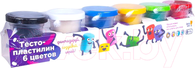 Набор для лепки Genio Kids Тесто-пластилин / TA1009V (6 цветов)