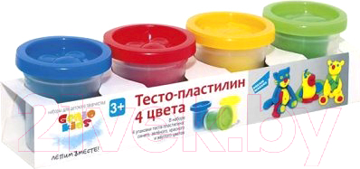 Набор для творчества Genio Kids Тесто-пластилин / TA1010V (4 цвета)