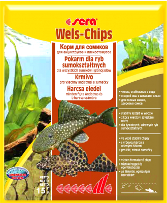Корм для рыб Sera Wels-Chips (15г)
