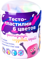 Набор для лепки Genio Kids Тесто-пластилин / TA1065V (6 цветов) - 
