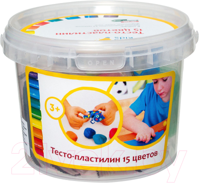 Набор для лепки Genio Kids Тесто-пластилин / TA1066V (15 цветов)