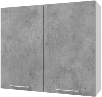 Шкаф навесной для кухни Горизонт Мебель Оптима 80 (бетон грей) - 
