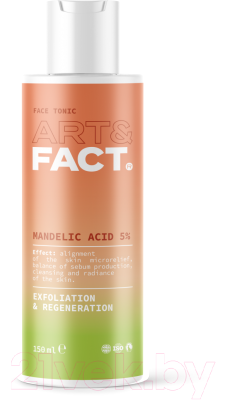 Тоник для лица Art&Fact Эксфолиант 5% Mandelic Acid 5% Мягкий с миндальной кислотой (150мл)