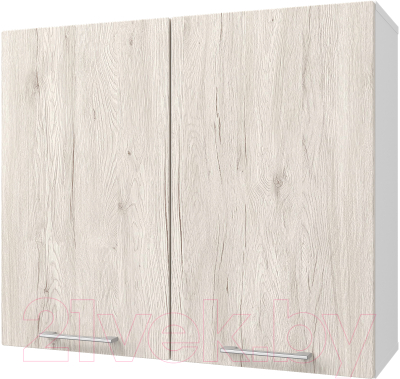 Шкаф навесной для кухни Горизонт Мебель Оптима 80 (рустик серый)