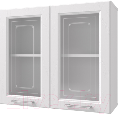 Шкаф навесной для кухни Горизонт Мебель Классик 80 с витриной