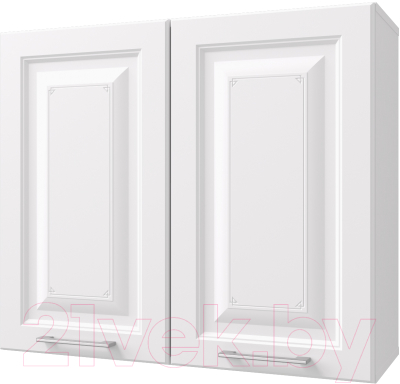 Шкаф навесной для кухни Горизонт Мебель Классик 80 (белый эмалит)