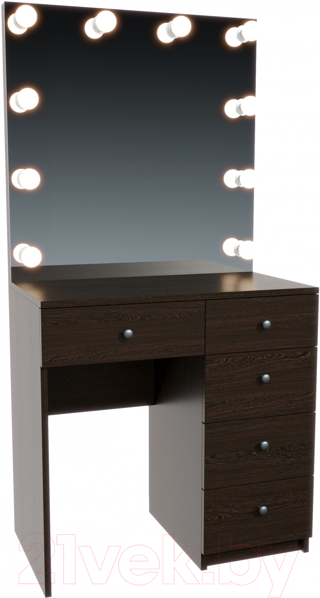 Туалетный столик с зеркалом Мир Мебели С подсветкой 24 ZW