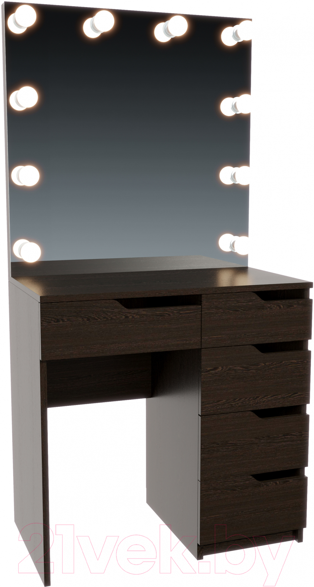 Туалетный столик с зеркалом Мир Мебели С подсветкой 26 ZW